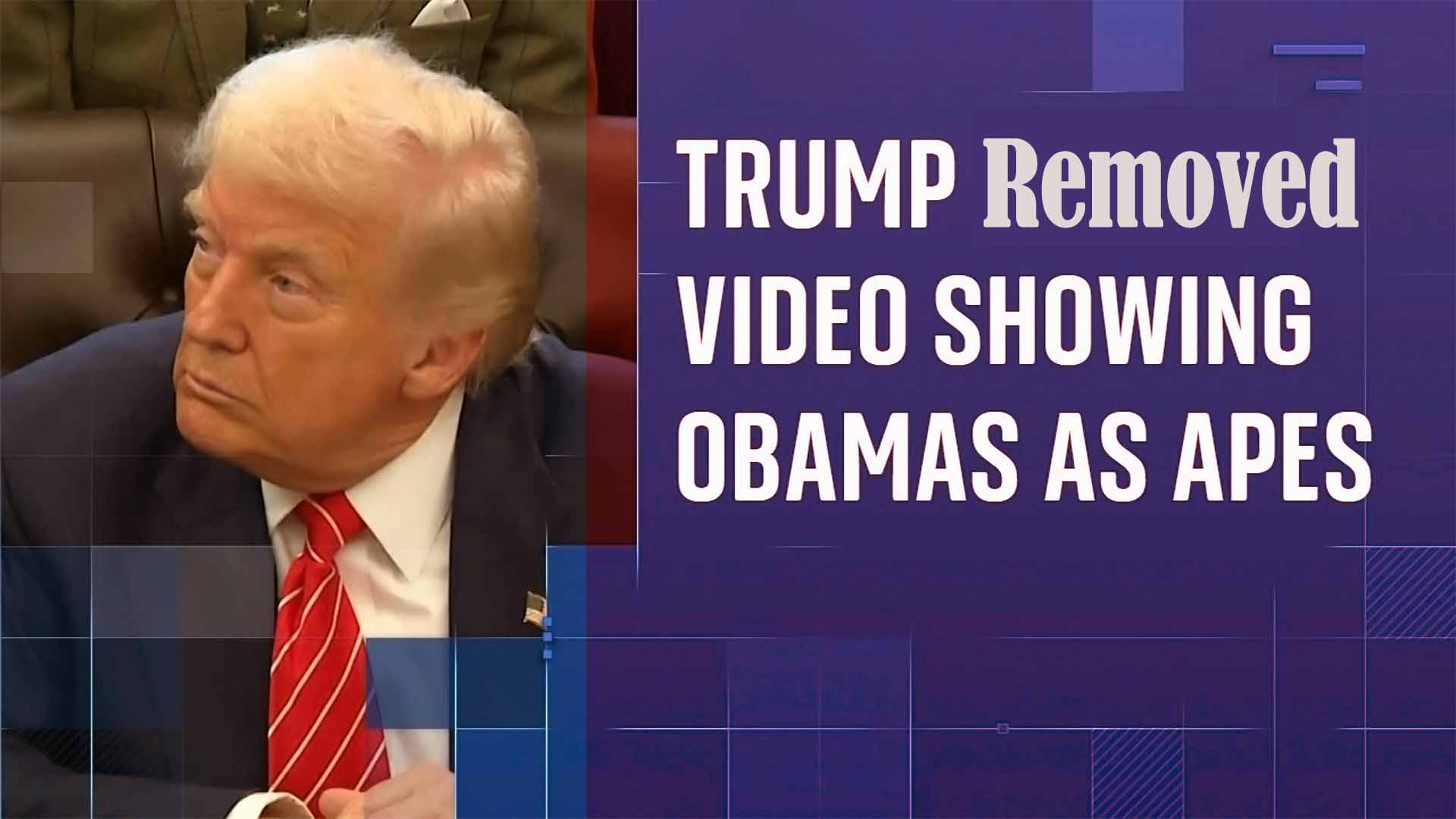 Trump Took Down Racist Clip Portraying Obamas as Apes